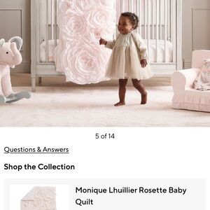 Monique Lhuillier Pink Rosette Quilt